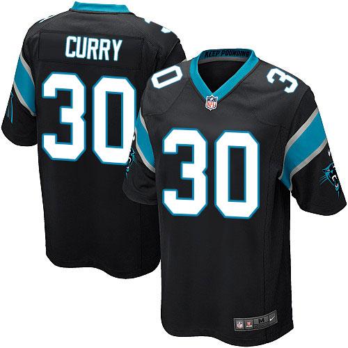 Nike Panthers #30 Stephen Curry Black Team Color Youth Stitched NFL Elite Jersey - Click Image to Close